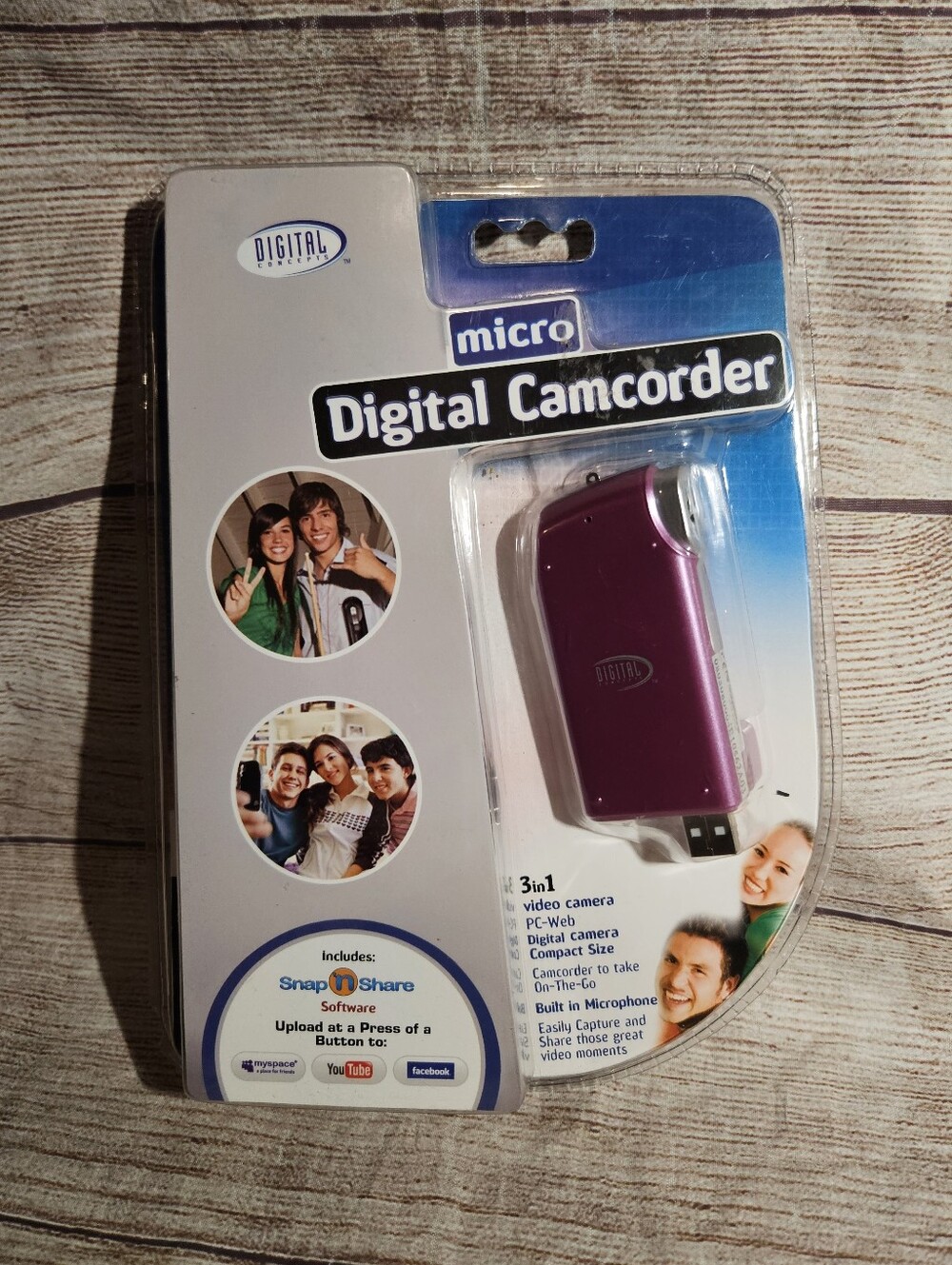 2008 pink micro digital camera camcorder